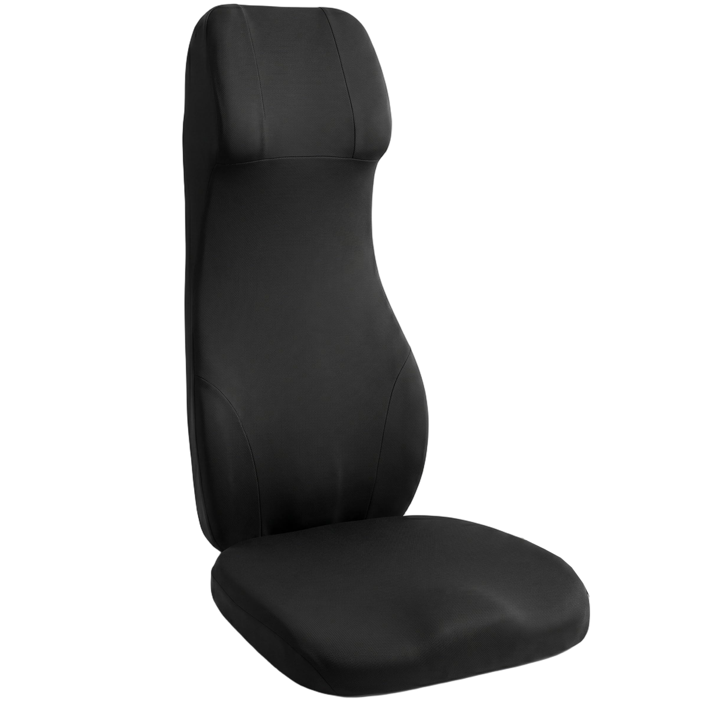 Gemuseeee 2PCS Slow Rebound Memory Foam Car Seat & Lumbar Cushion Pillow Breathable Fabric for Comfort Driving - Black