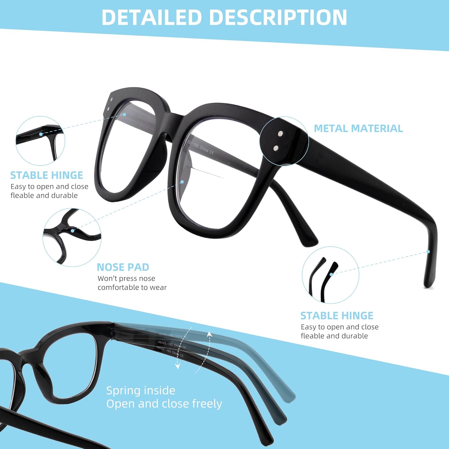 3 Pack Bifocal Reading Glasses For Women Clear Top Oversized Round Frame With Spring Hinge