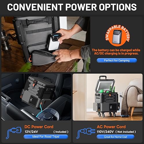 Miniatura 7 de LiTHELi FrozenPack Wild 12V Car Refrigerator & Portable Electric Cooler, 20L21QT with 2 U20 Batteries, Backpack Design, -468 Travel Fridge Freezer