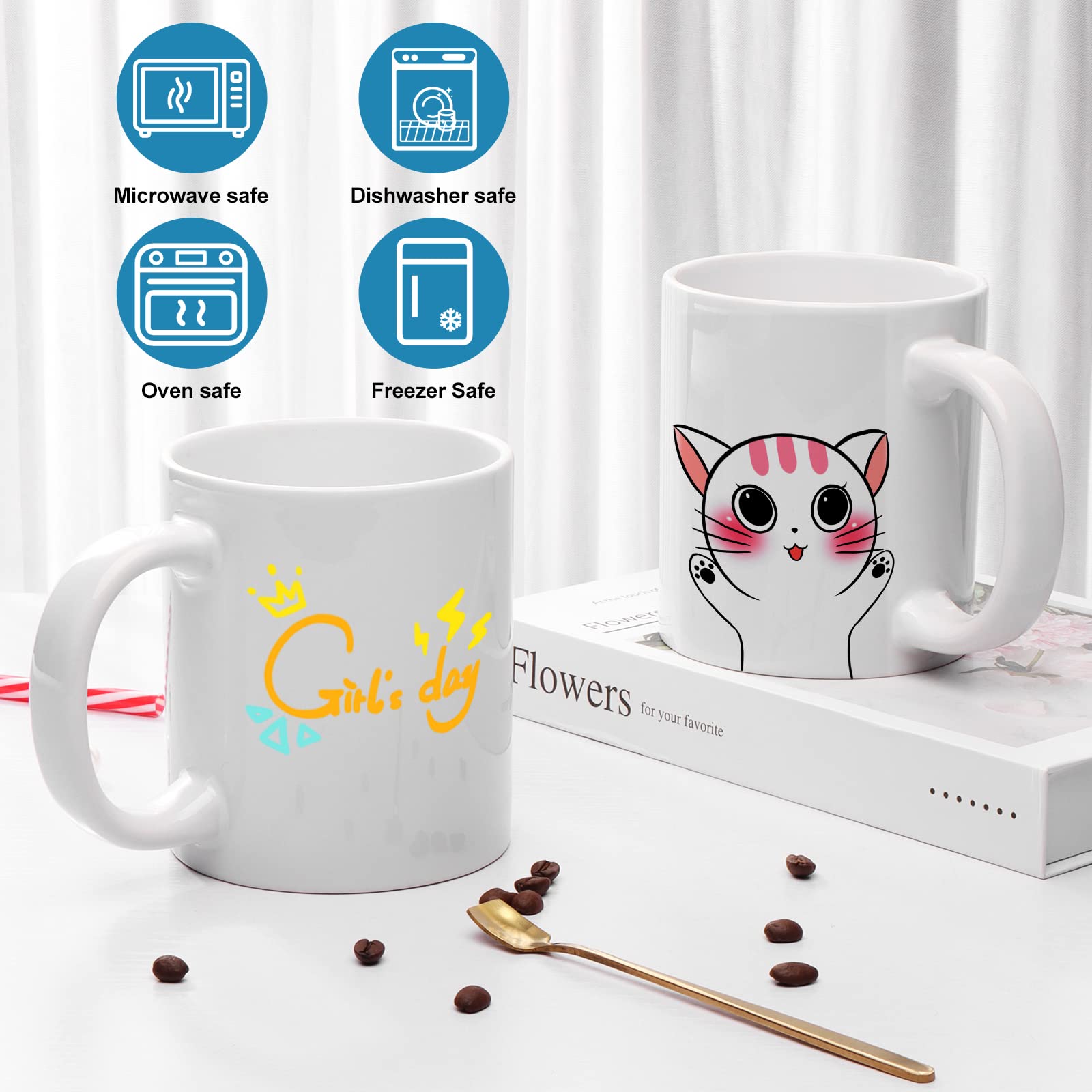 Amazon.com: CAILIDE 20oz sublimation Blank large Mugs and Big handle set of  2 Professional Grade Mugs White Coated Ceramic Cup for Coffee Tea or DIY  Gifts (20oz) : Home & Kitchen