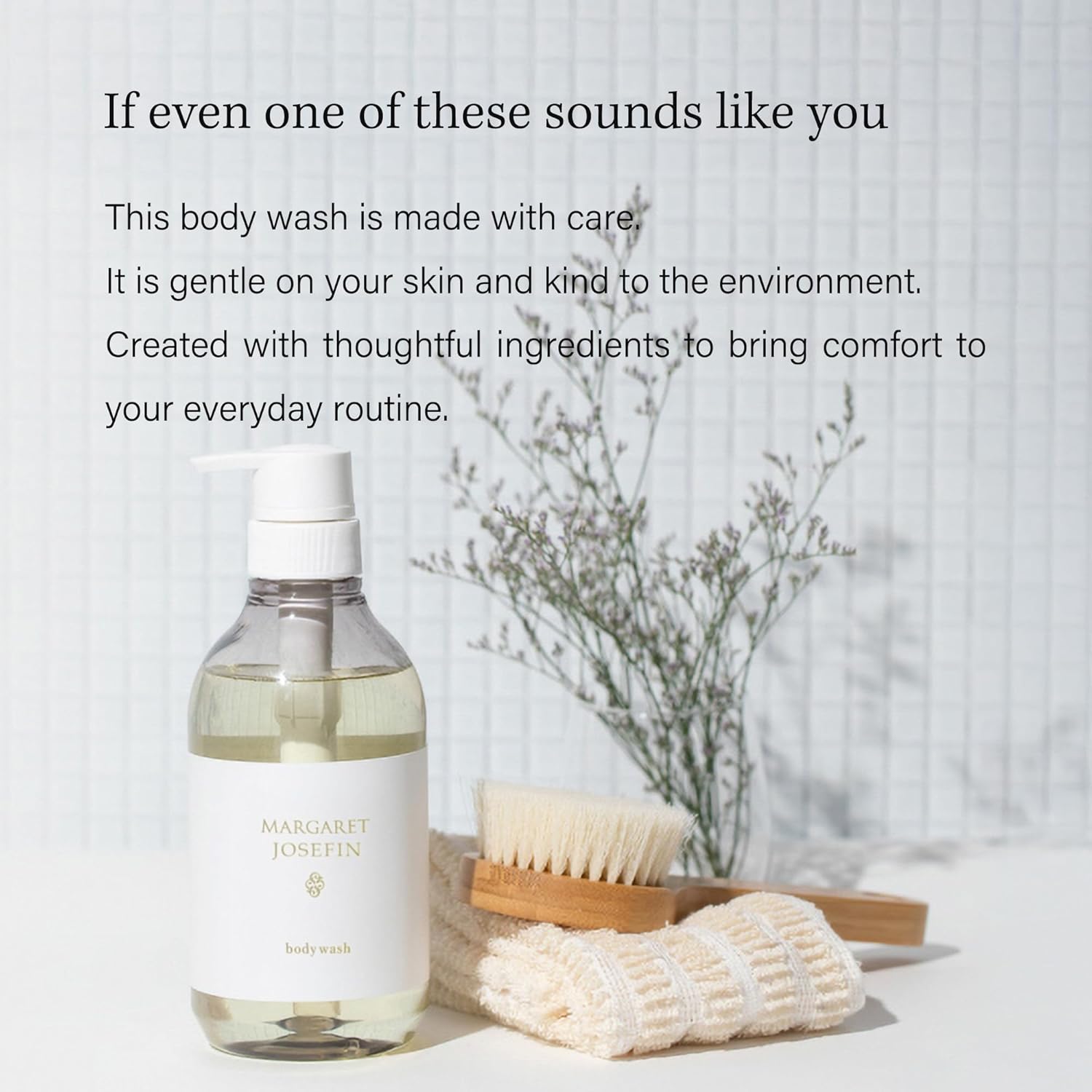MARGARET JOSEFIN Japanese Body Wash – Paraben Free, Gentle Cleanser for Sensitive Skin, Green Tea Scent | 16.9 fl oz (500mL)