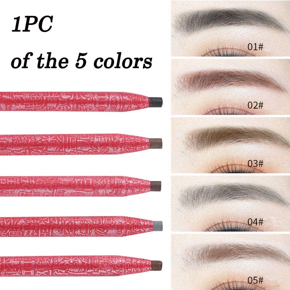 Drawing Eyebrow Pen Embroidering Pen Eyebrow Pencil Brow Pen Colour Makeup Cosmetic Too Long Lasting Creates Natural Hair-Like Defined Brows All Day Waterproof (05#)