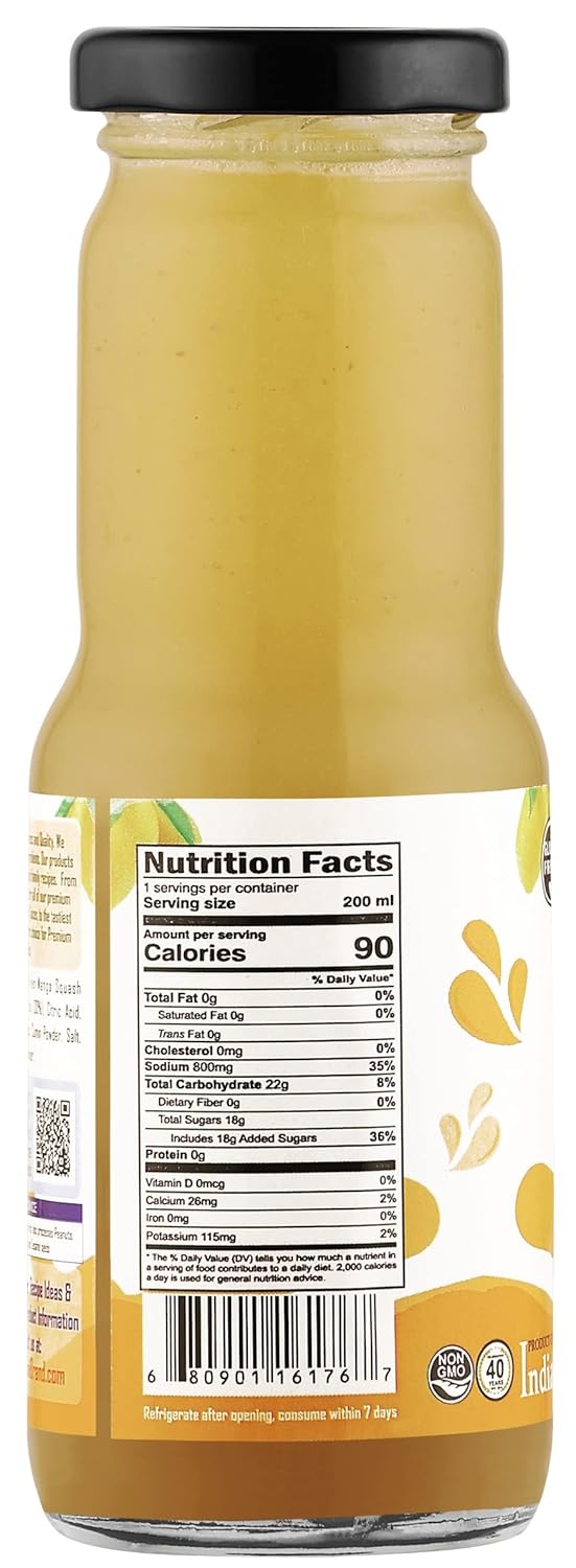 Rani Raw Mango 6.7 fl oz (200 ml) Glass Bottle, Pack of 6 ~ Indian Fruit Beverage | Vegan | Gluten Free | NON-GMO | Indian Origin