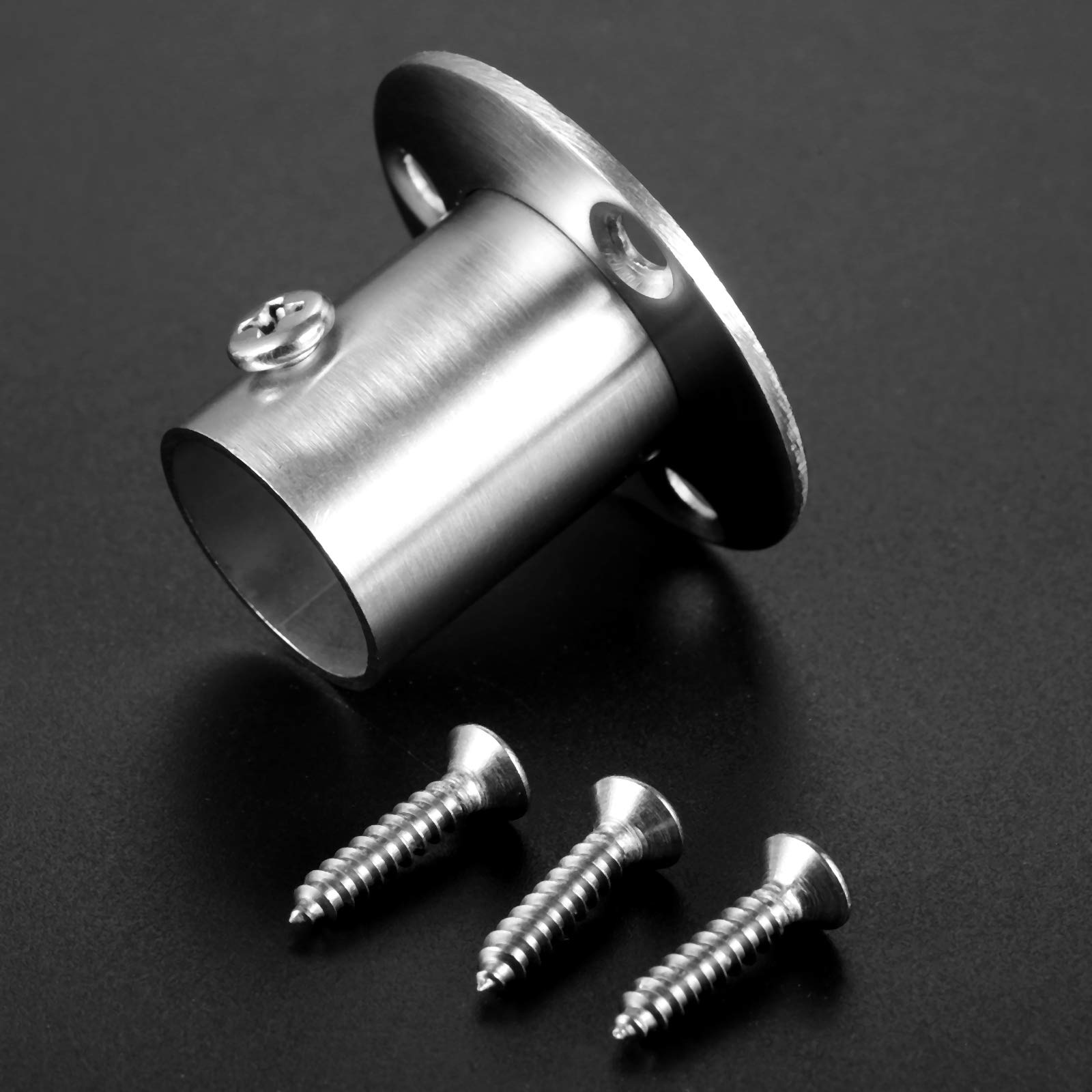 Supports De Tringle à Vêtements En Acier Inoxydable - Lot De 2, Diamètre 19 à 32 Mm - Pour Chambre, Salle De Bain, Cuisine, Noir - 8