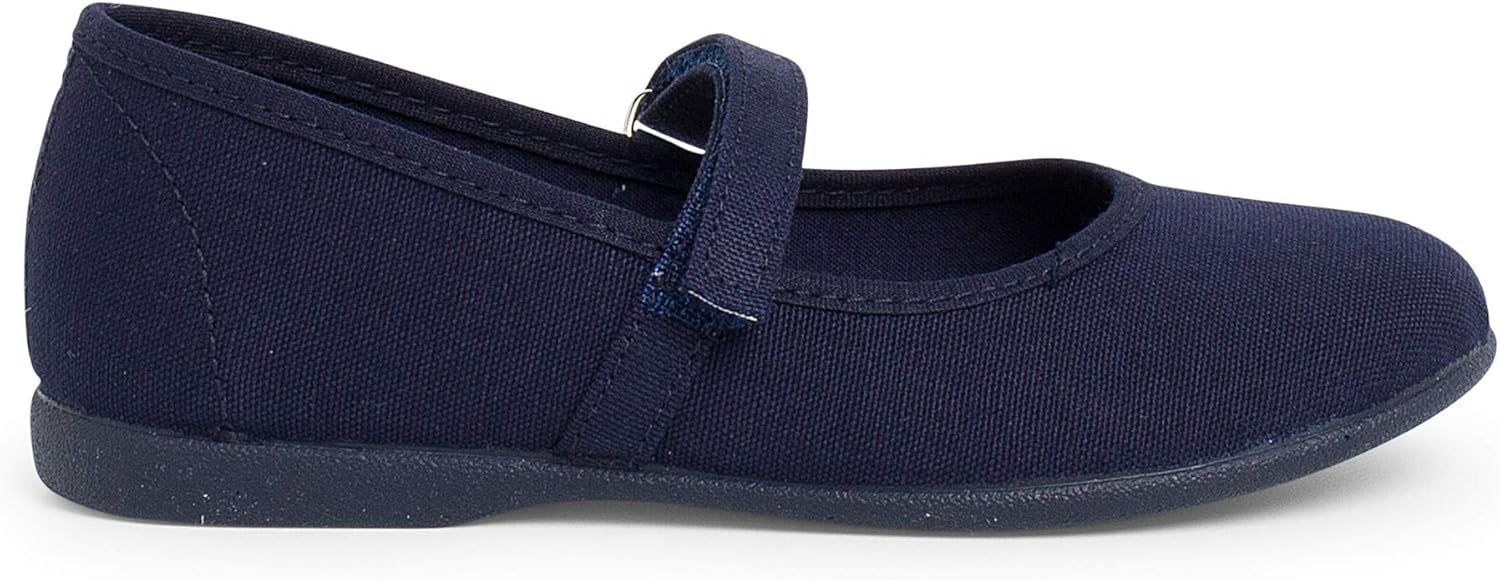 Girls Riptape Canvas Mary Janes