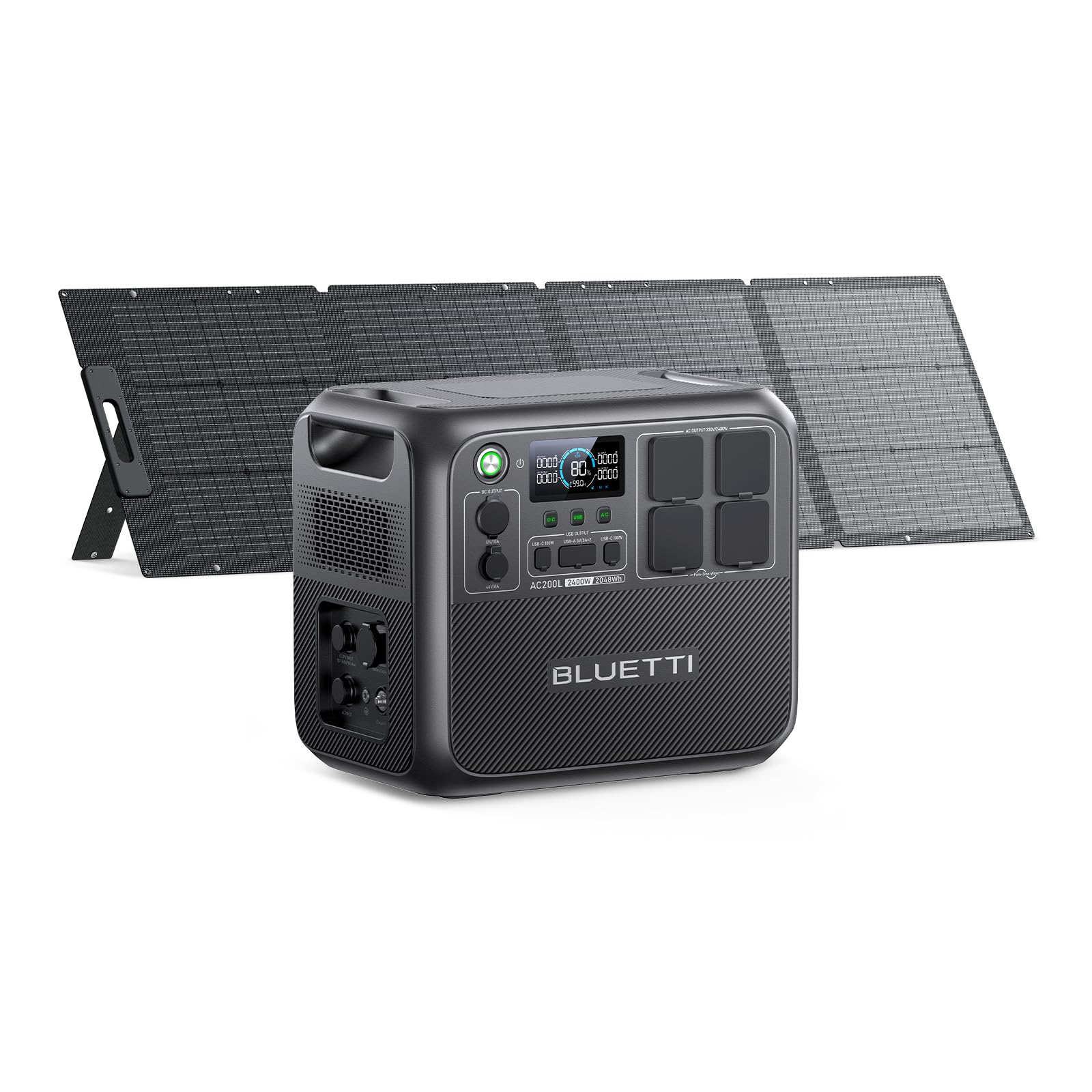 BLUETTI Portable Power Station AC200L, 2048Wh LiFePO4 Battery Backup, Expandable to 8192Wh w/ 4 2400W AC Outlets (3600W Power Lifting), Solar Generator for Camping, Home Use, Emergency — view 9