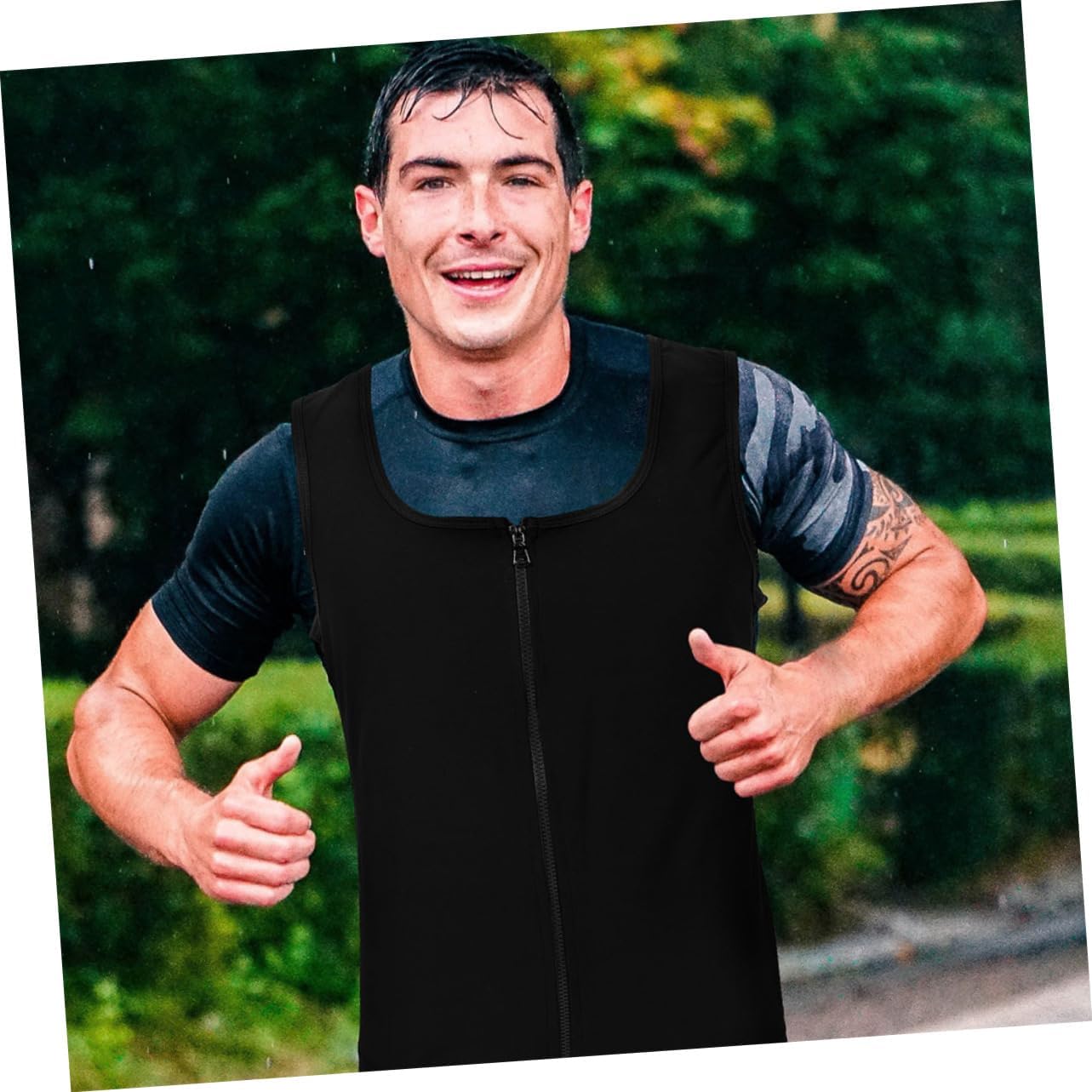 UPKOCH Men's Compression Sauna Vest for Enhanced Sweat Versatile Workout Tank Top for Gym Running and Yoga Boost Shape Waistline for Fitness Enthusiasts Multi