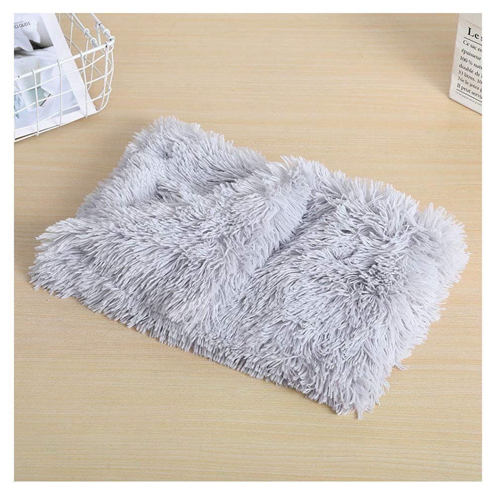 YAOTT Fluffy Plush Soft Warm Washable Blanket for Dogs and Cats Calming Anti-Anxiety Blankets for Pets and Puppies Warm Cozy Throws for Pets Sofa Bed Light Grey 56×36CM