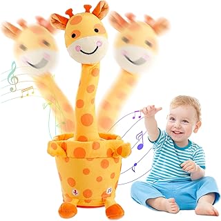 MIAODAM Dancing Talking Giraffe Toddler Toys Electronic Giraffe Plush Toy Interactive Mimicking Toy with Recording and Repeating for Boys Girls Gift