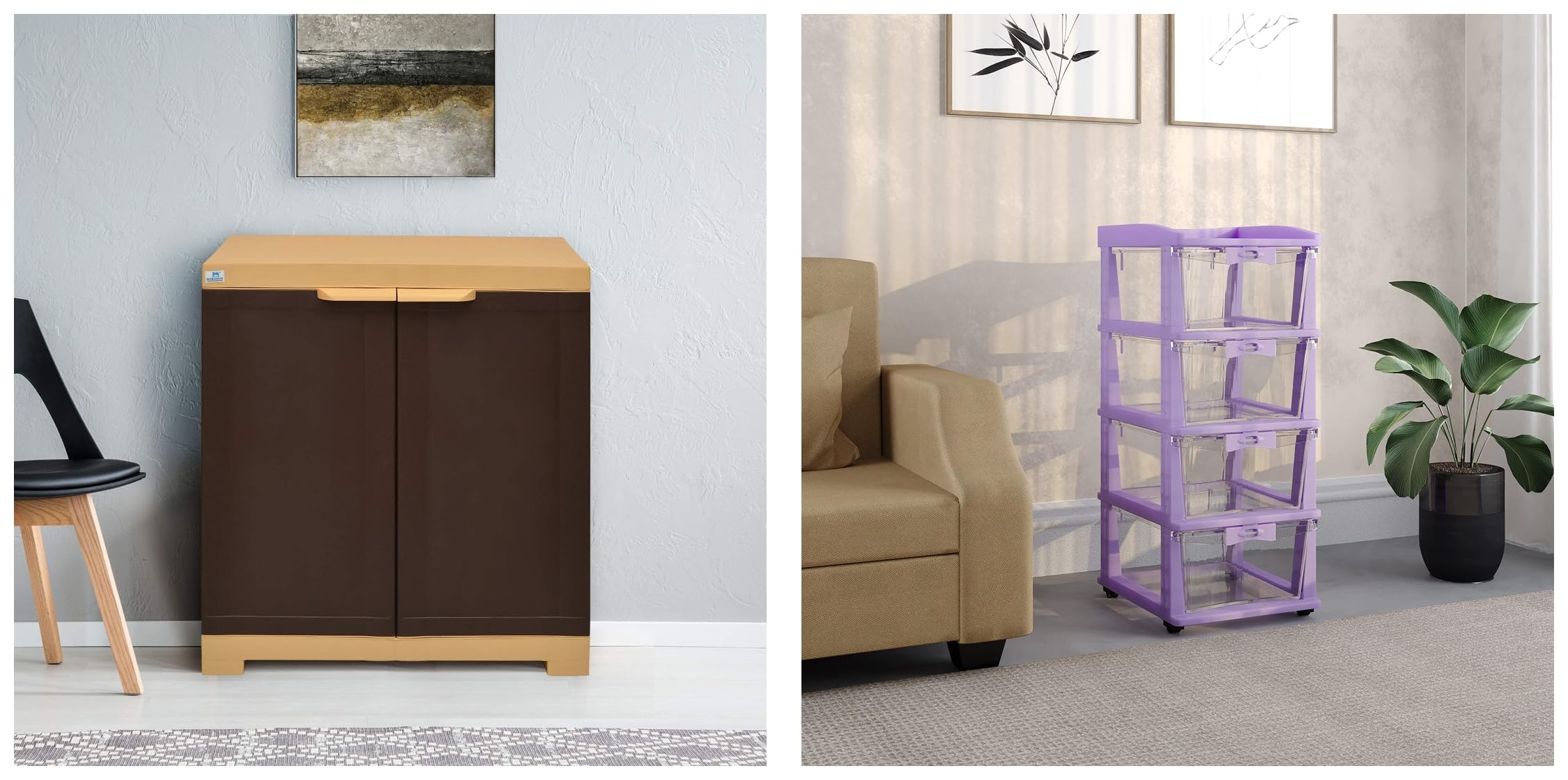 Nilkamal CHTR24NT 4 Layers Plastic Chests of Shorage Drawers (Purple) Freedom Mini Small (FMS) Plastic Cabinet for Storage-image-30