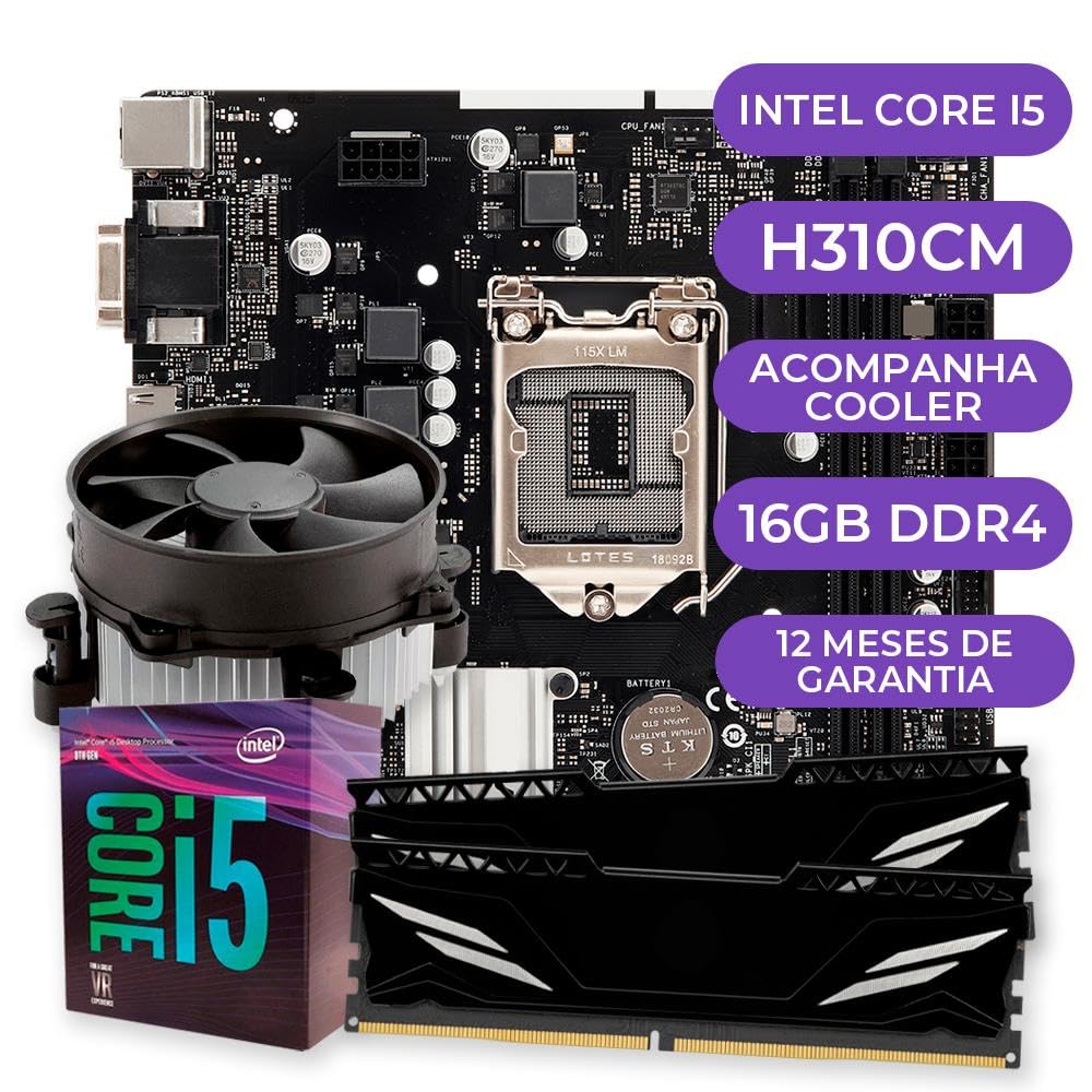 【2枚セット】Core-i5 8400、8500 Kit Upgrade Gamer Intel Core I5 8ª Geração + Cooler + Placa