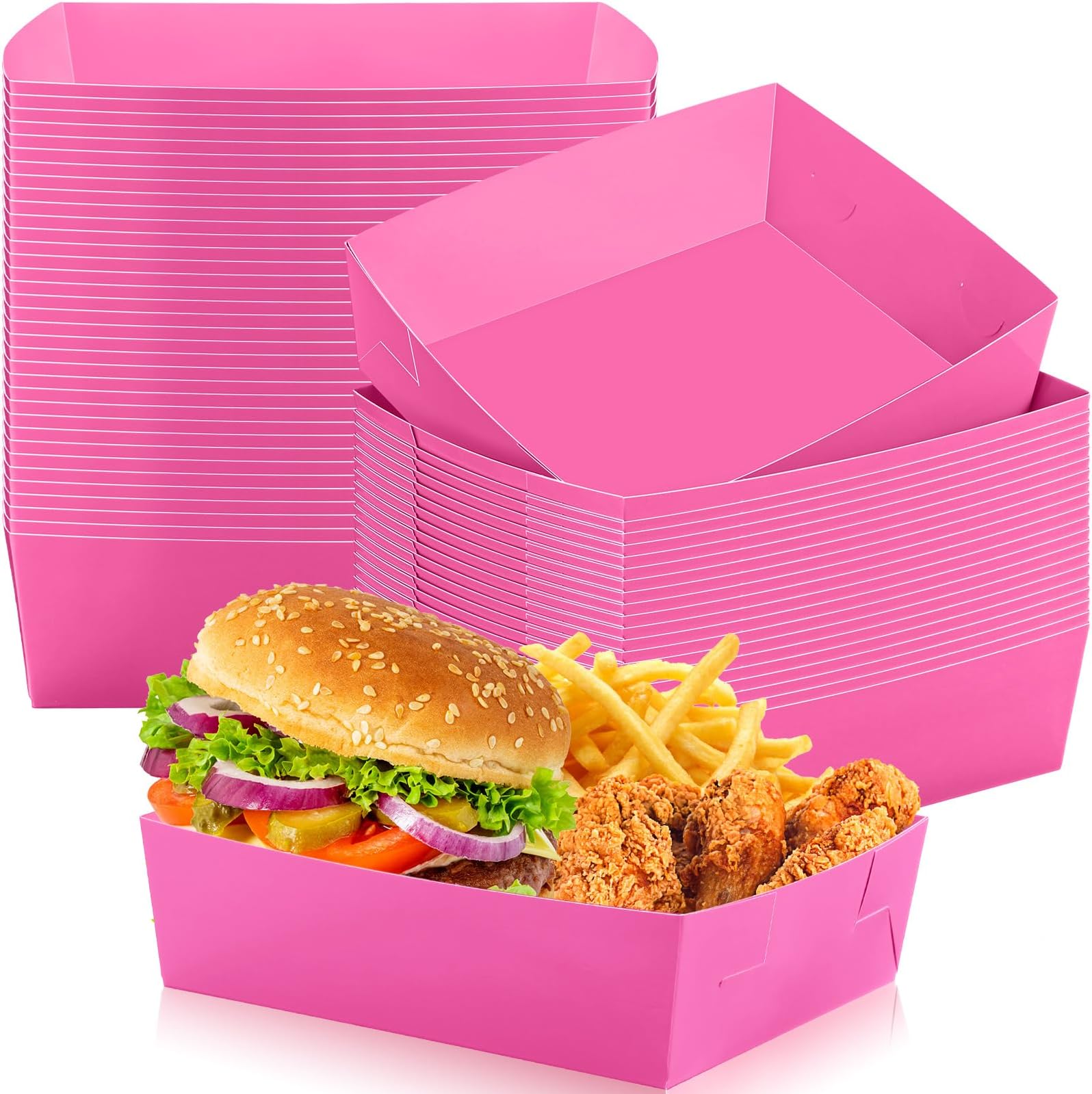 36 Pcs Gay Pride Day Paper Food Trays 5 lb Rainbow Color
