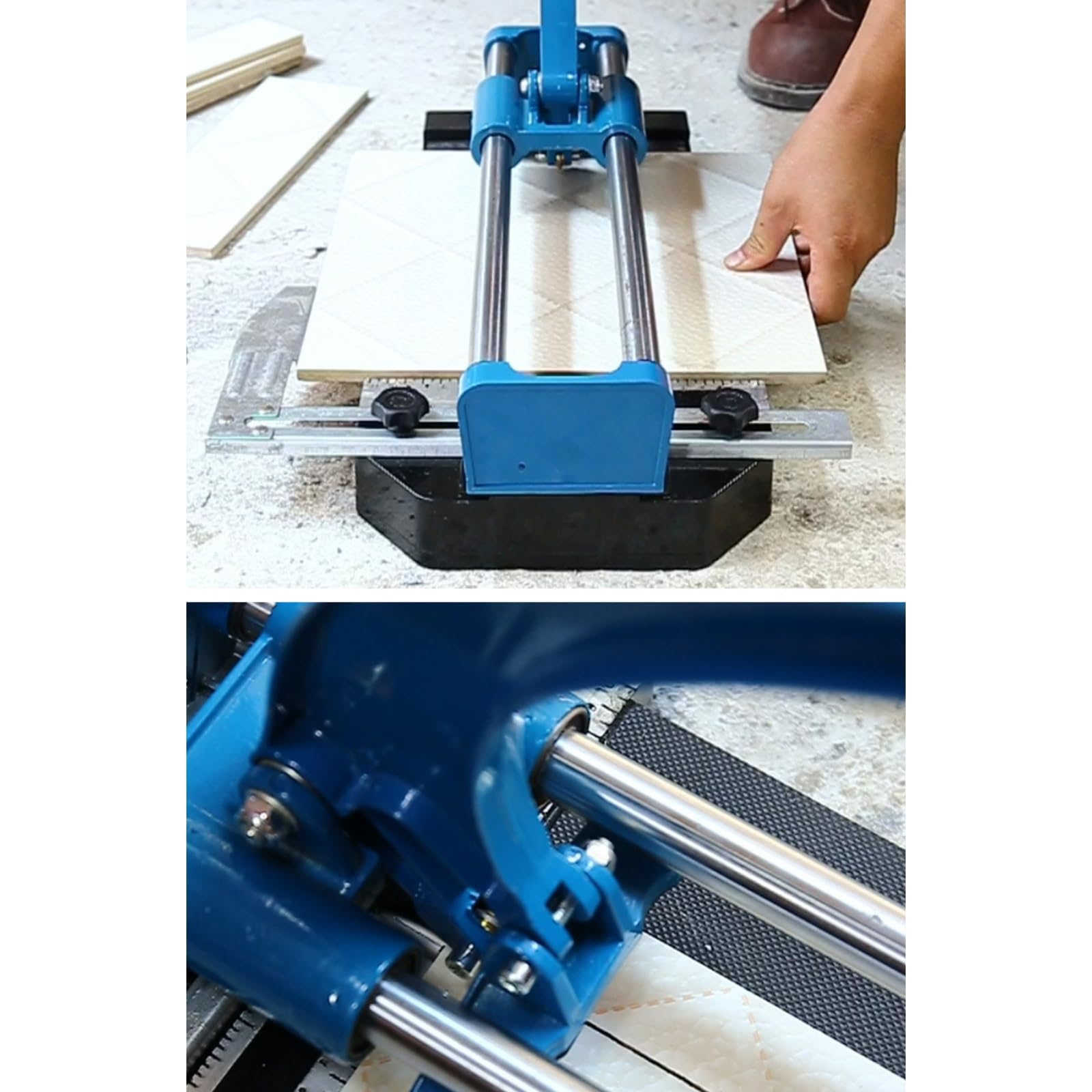 Cortador manual de azulejos con doble riel, rueda de corte de carburo de tungsteno para cerámica, porcelana y piedra de mármol de 600 mm