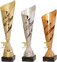 Tris Cups 39.00 36.00 33 cm with Personalised Name Plate