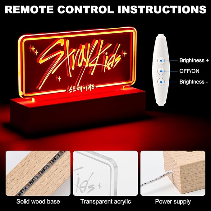 X9H8N9 Stray LED Night Light 7 Colors Adjustable Room Decor Lamp Skz Merch for Stay Fans Birthday Gifts photo 3