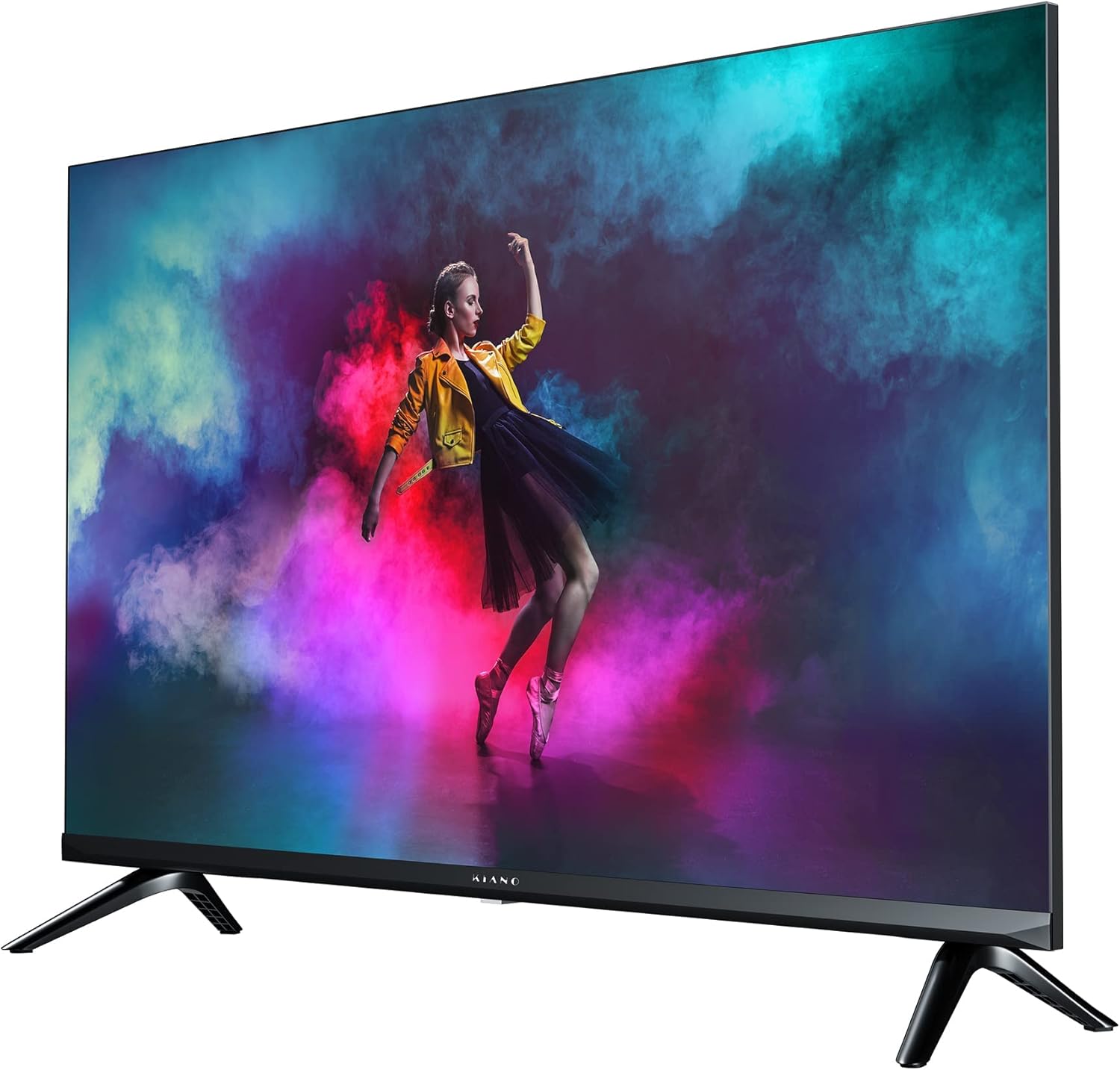 KIANO Elegance TV Smart Televisione 32 Pollici 80 cm | LED HD TV | Senza cornice Metallo | Android TV Netfilx YouTube | Bluetooth Miracast WiFi | 3 HDMI | Dolby Audio | Triplo Tuner DVB-T2 | Nero KIANO Elegance TV Smart Televisione 32 Pollici 80 cm | LED HD TV | Senza cornice Metallo | Android TV Netfilx YouTube | Bluetooth Miracast WiFi | 3 HDMI | Dolby Audio | Triplo Tuner DVB-T2 | Nero