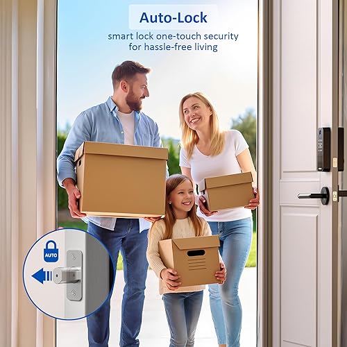 Miniatura 6 de Smart Lock FF01, cerrojo de seguridad de entrada sin llave 5 en 1, control de aplicación Bluetooth y Tuya, cerradura inteligente para puerta