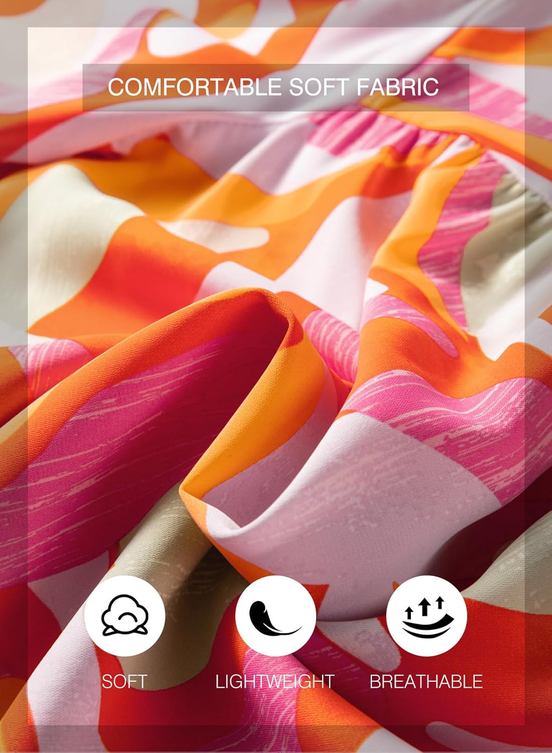 SHEWIN Women's Casual V Neck Floral Print Chiffon Blouses 3/4 Sleeve Boho Summer Tops Shirts - Image 7