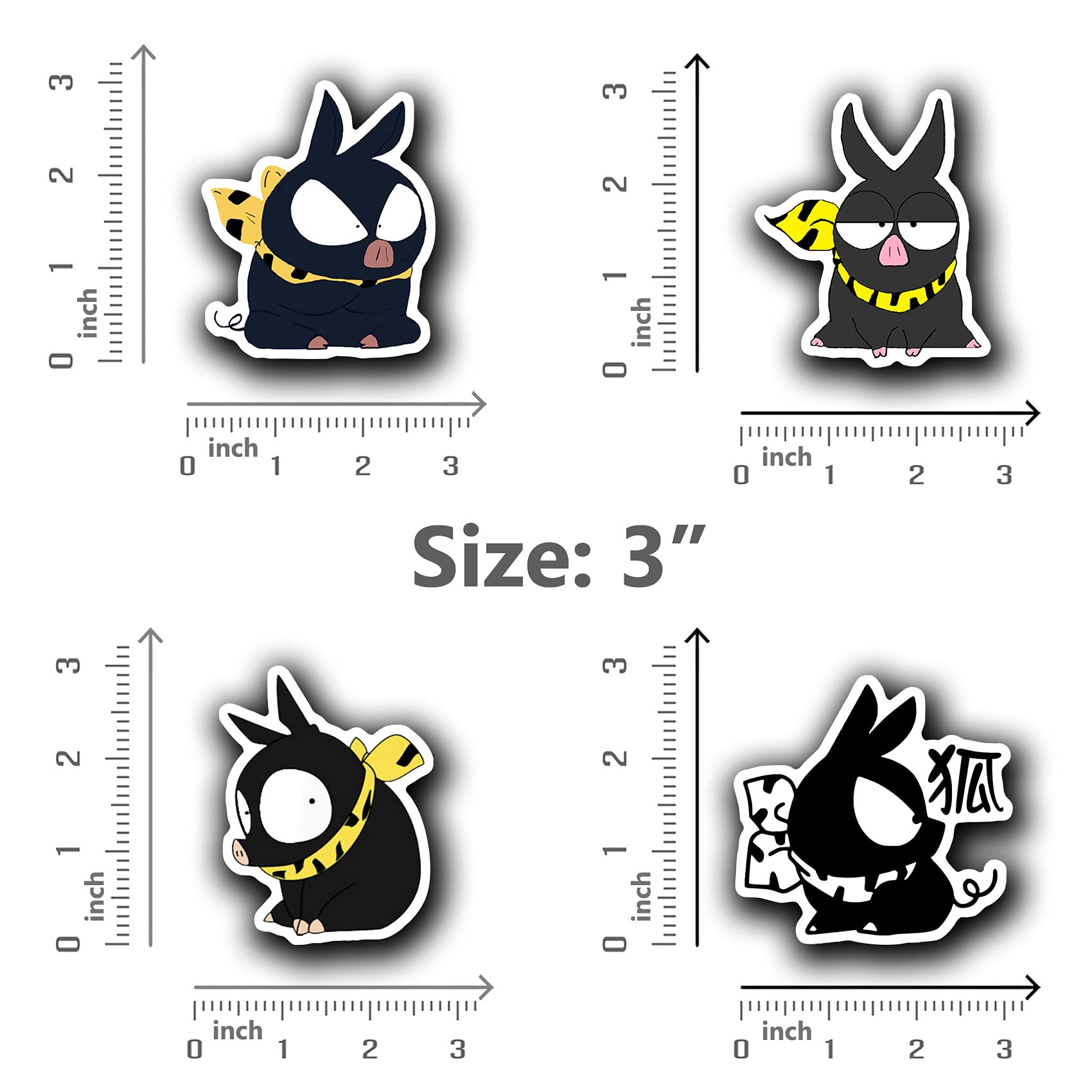 Amazon.co.jp: らんま ワンハーフ リョーガ 響 モロン 黒豚ステッカー
