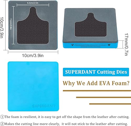 Miniatura 2 de SUPERDANT Troqueles de corte de etiquetas con hebillas de madera para colgar decoraciones colgantes, llavero troquelado para mochila, cadenas