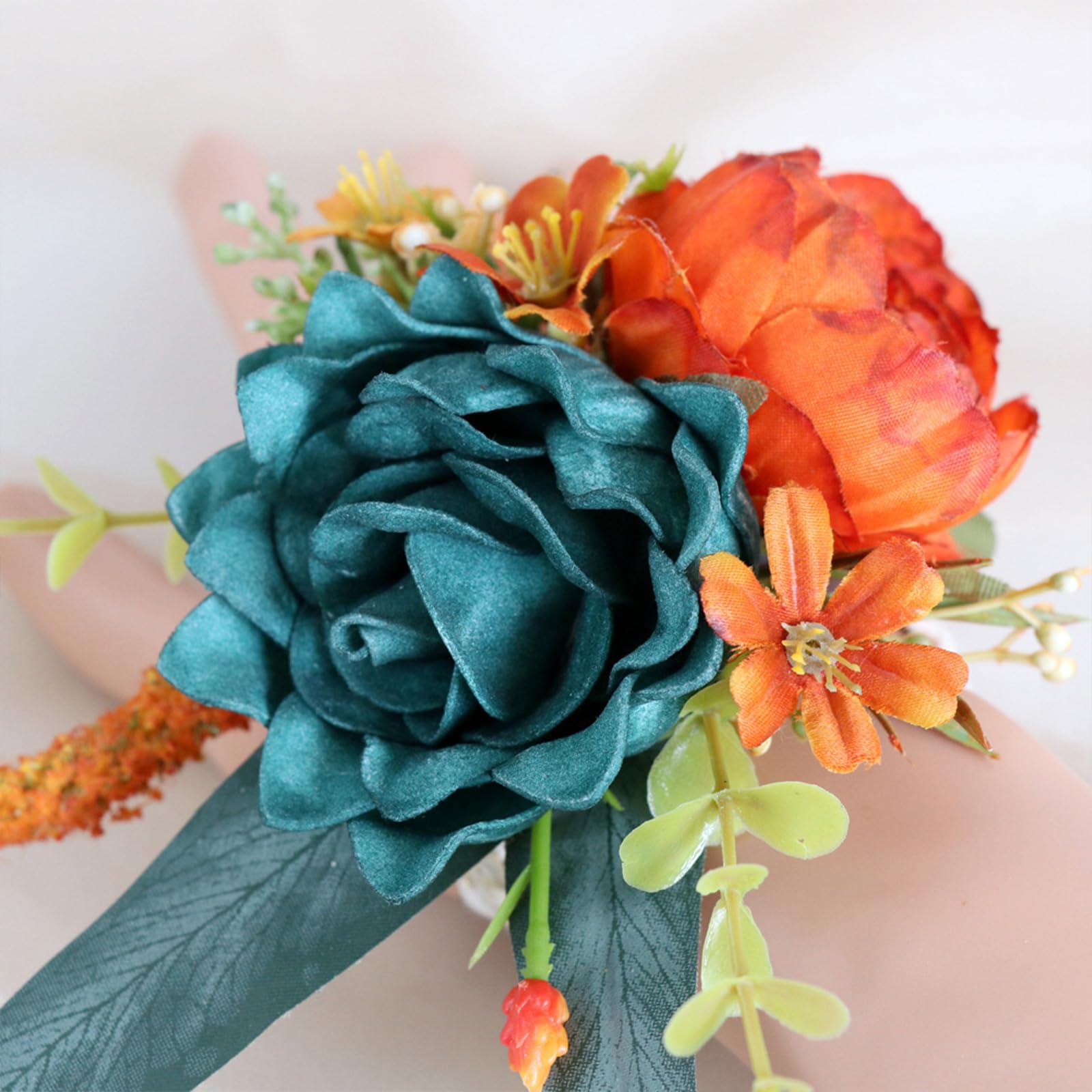 Weiße Rose Ansofi Wine Red Corsage And Boutonniere Set, Artificial Burgundy  Rose Wrist Corsage And Boutineers For Groom, Groomsmen, Prom, Rustic  Vintage Wedding Decoration Blaue Rose, image size:1600x1600