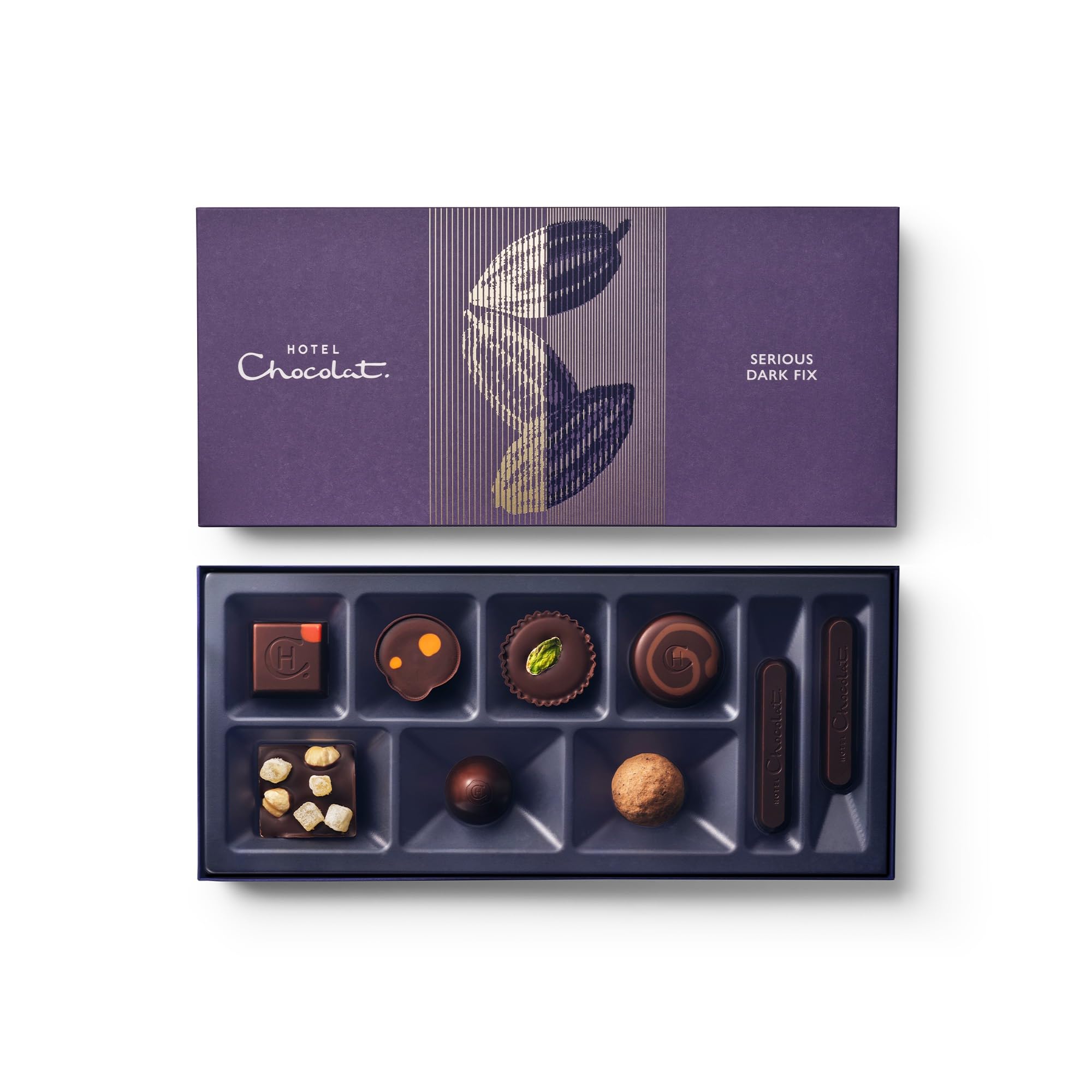 Hotel Chocolat Serious Dark Chocolate Gift Box Selection 9 Piece 97g | The Perfect Taster Collection Of Our Bestselling Rich And Intense Dark Chocolates, Ideal For After-Dinner Indulgence