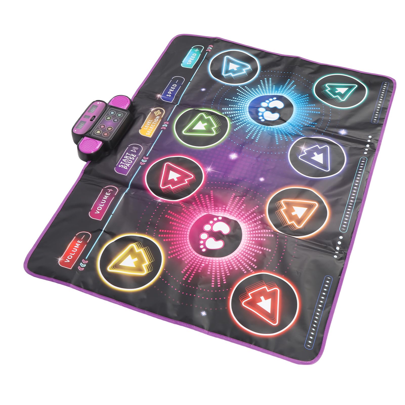 Cuifati Alfombra de Baile Electrónica para Niños, Modo Dual, Juego de Baile Interactivo para Uso Doméstico, con Canciones Incorporadas y Niveles de Dificultad, Poliéster Seguro para Niños