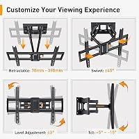 Perlegear TV tartó 37-70" LED LCD Plasma görbült lapos TV-hez 60kg VESA 400x400 2