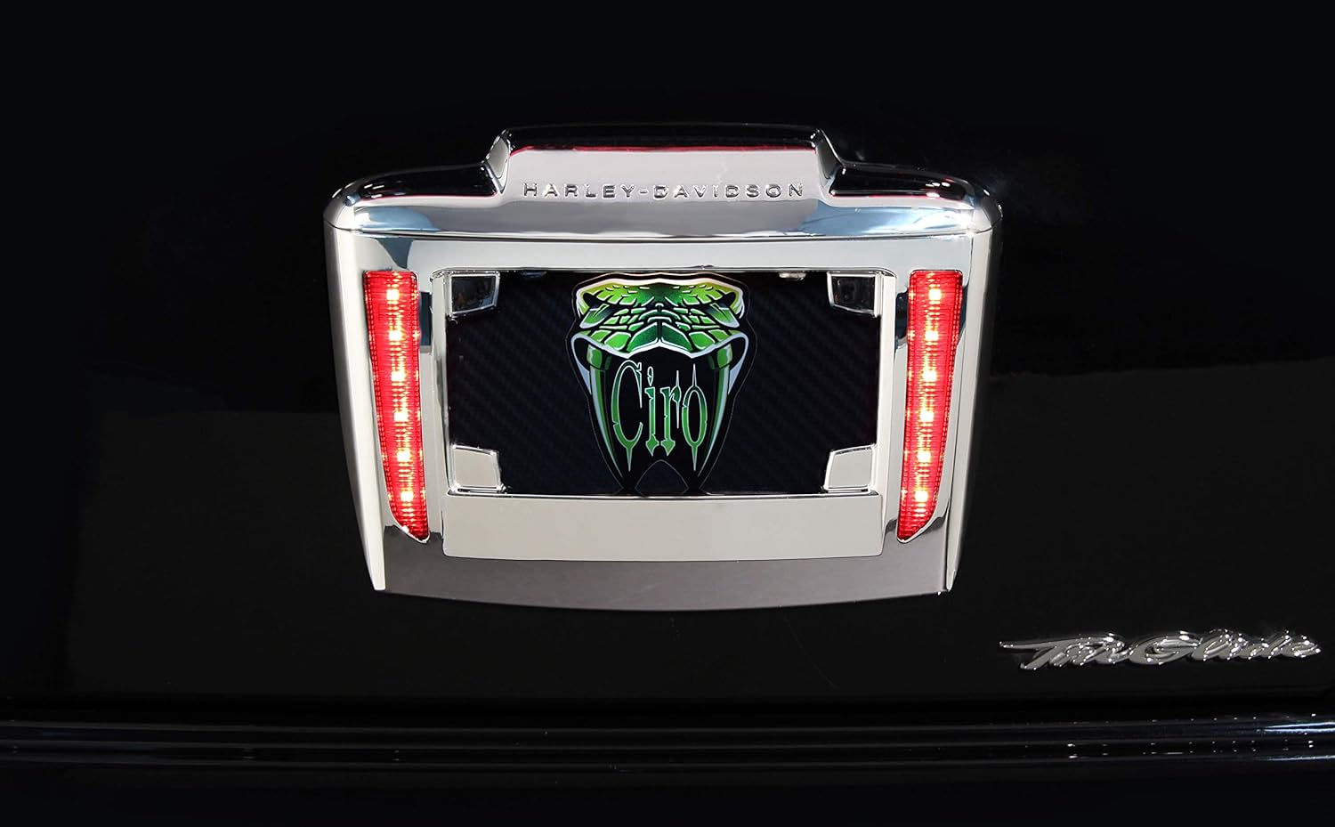 Ciro Lighted License Plate Frame Holder for Tri Glide® (Chrome)