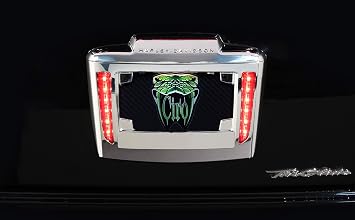 Ciro Lighted License Plate Frame Holder for Tri Glide Chrome