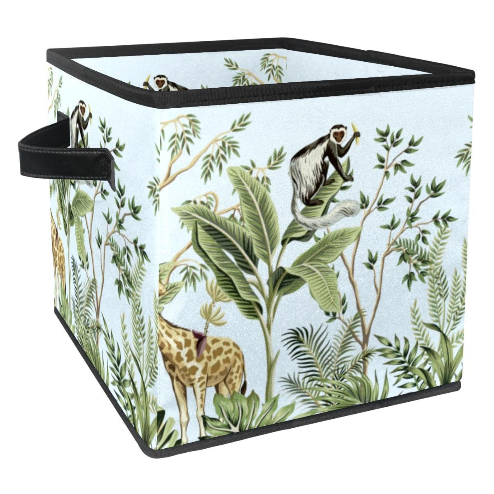 Cube de rangement en tissu tropical pour organiser la chambre à coucher
