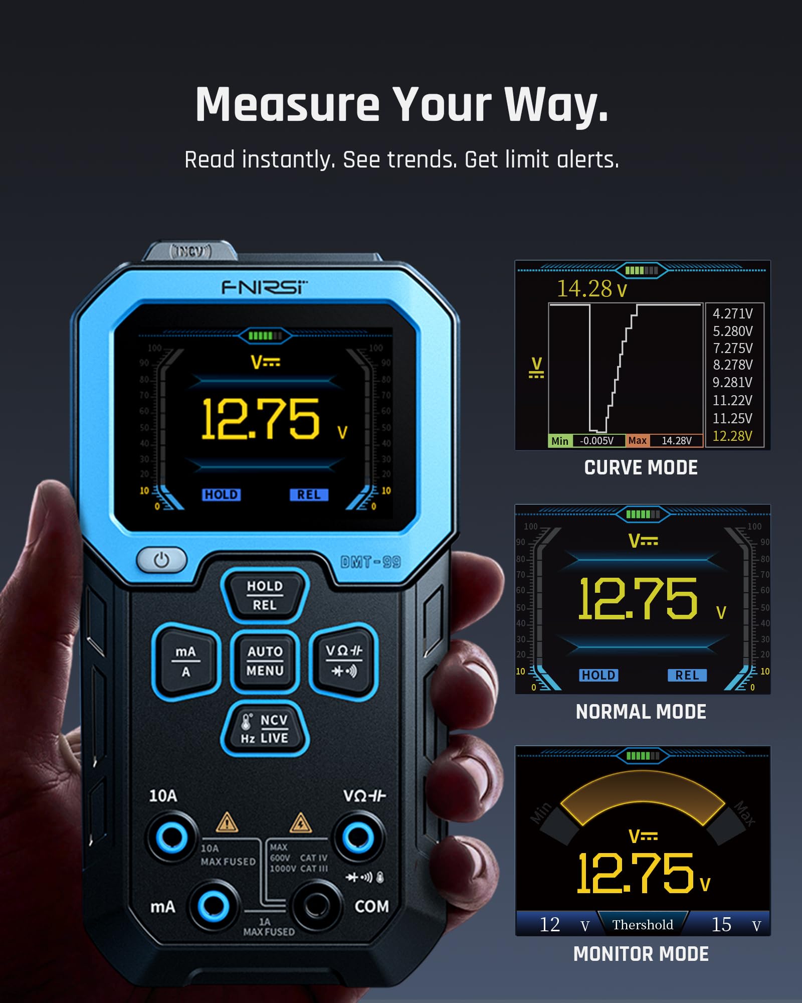 Amazon | FNIRSI DMT-99 Digital Multimeter 9999 Counts TRMS