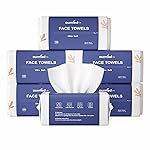 Ourmed Life Face Towels, Disposable Biodegradable Clean Facial Wash Cloth for Sensitive Skin, Lint- free Facial Towels for Cleansing, Skincare and Makeup Remover, Dry Wipes, 600 Count