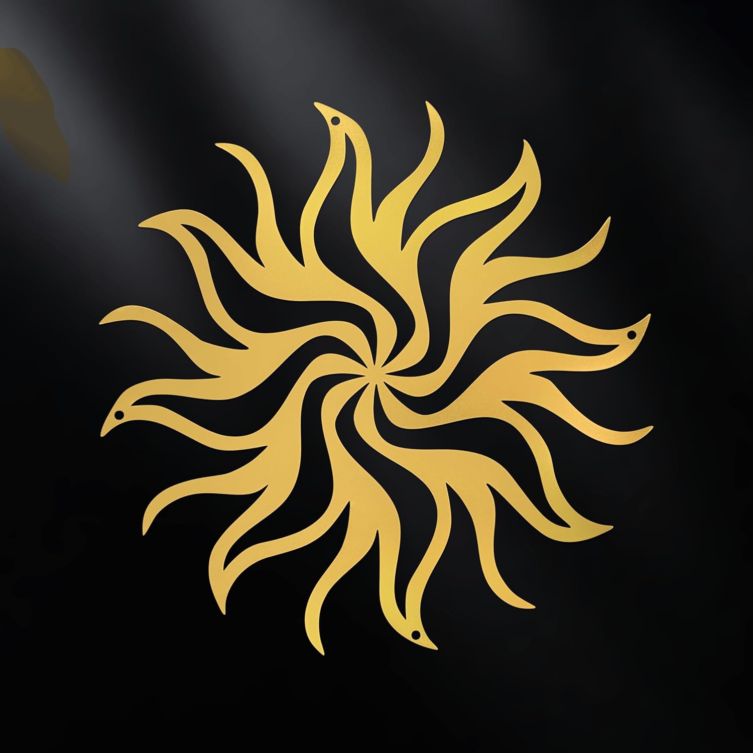 Sun Wall Decor Art Decorative Gold Metal Sun, Ideal for