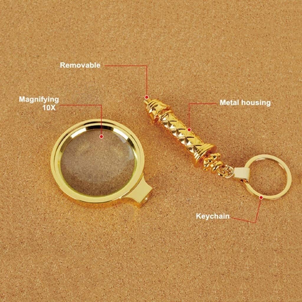 Lente d'ingrandimento da 60 mm con struttura in metallo e manico a forma di fiore, 5 volte ad alta definizione, adatta per gli anziani per leggere libri, giornali, mappe, francobolli, letture ant