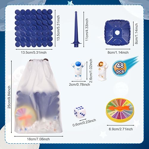 Miniatura 2 de Juego de 48 piezas de árbol de equilibrio de astronauta, juego de mesa de equilibrio para niños y adultos, juego de mesa de árbol de equilibrio para