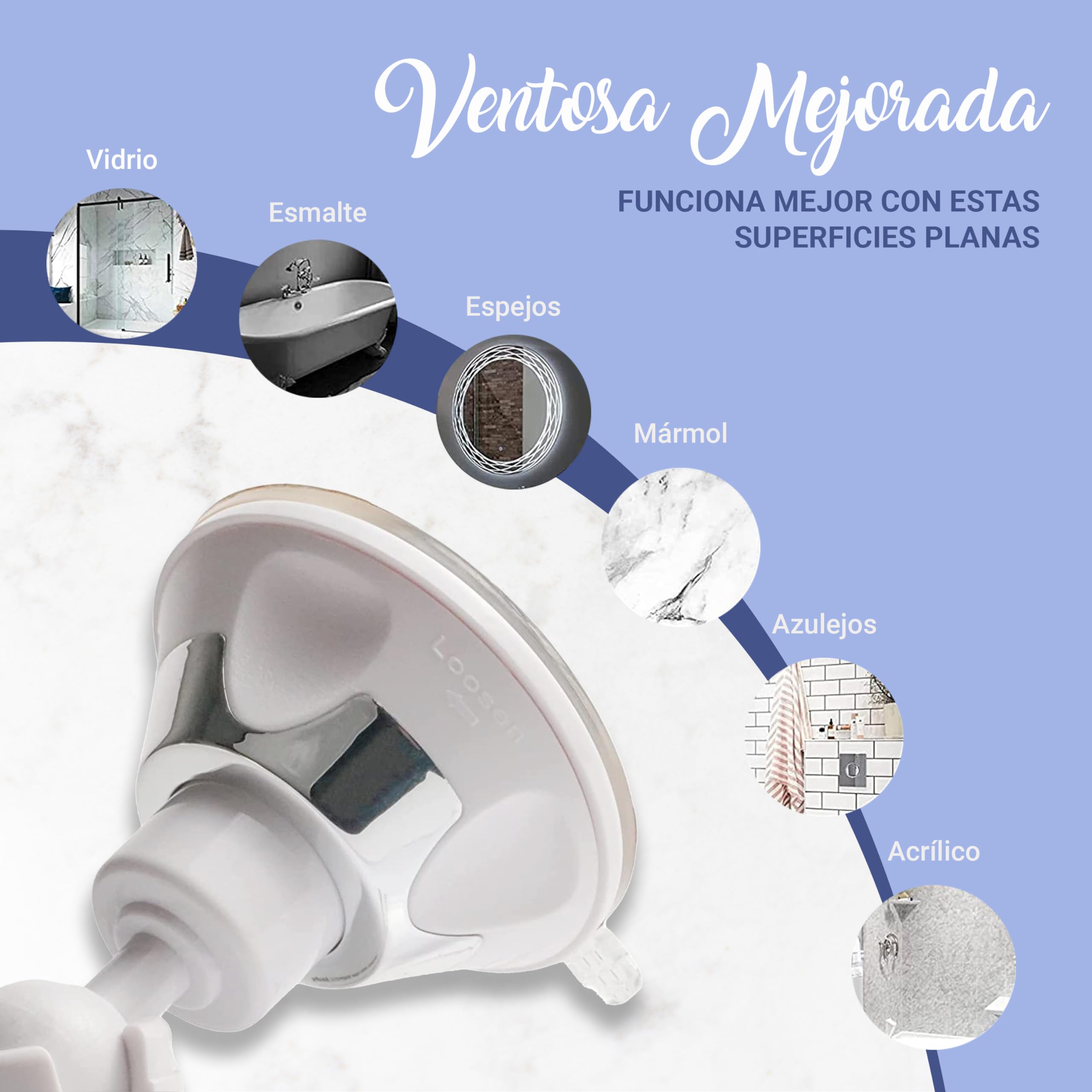 Mirrorvana Espejo Redondo de 10X aumentos para maquillarse - Espejo de Maquillaje cosmético con Ventosa, Ideal para tocador, baño y Viaje - 17 cm de diámetro