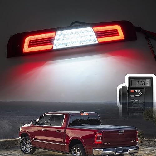 Miniatura 2 de NSLUMO Tercera luz de freno LED de repuesto para RAM 1500 2019 2020 2021 2022 2023 2024 RAM 1500 Pickup LED rojo 3er centro de freno de montaje alto
