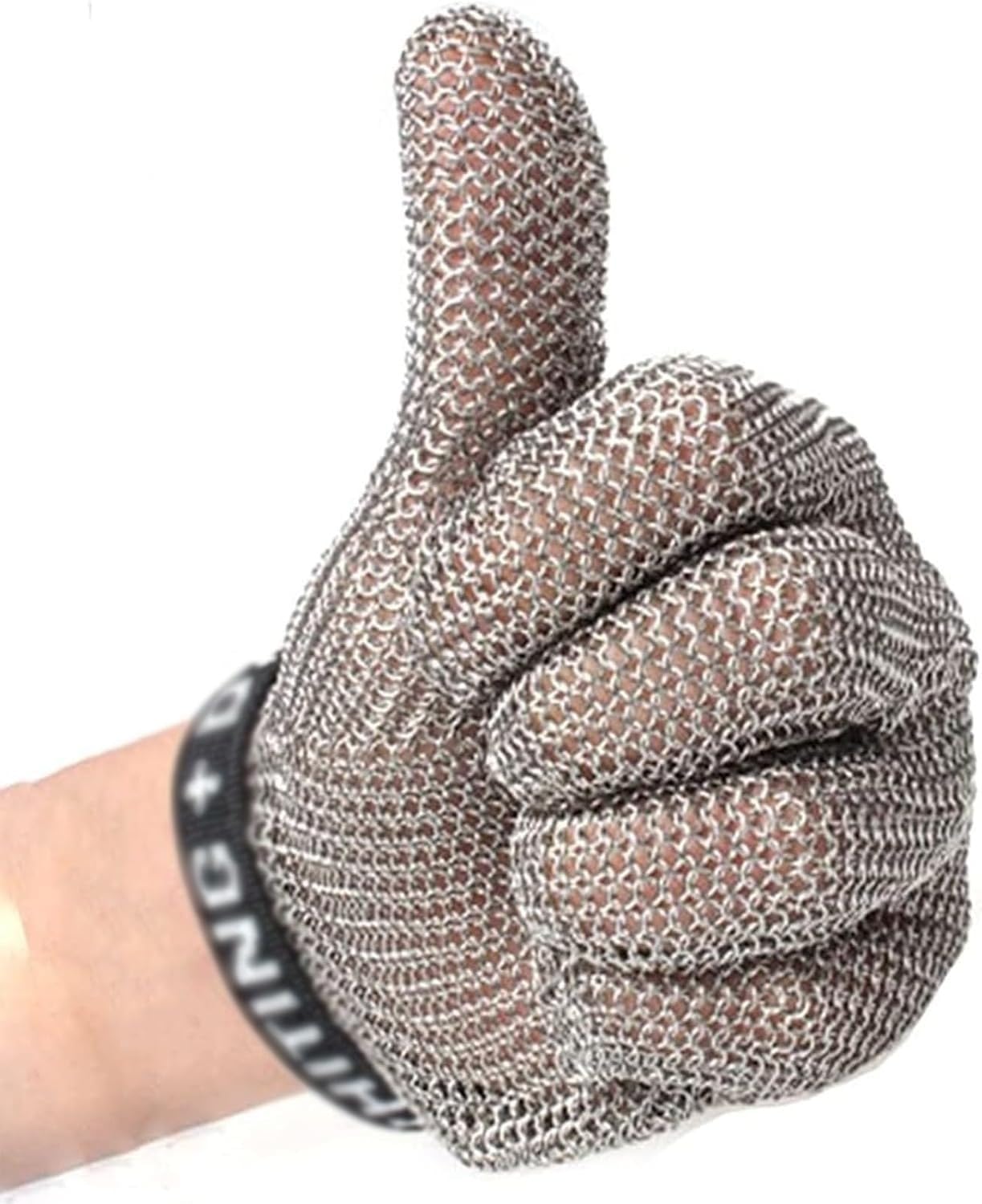 Metal Mesh Safety Glove, Chainmail Protective Glove for Cutting Tasks, Durables Stainless Steel Work Glove for Kitchen, Gardening, Factory and Industrial Applications 2 Pcs,XS