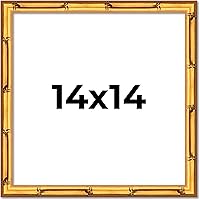 Vista 27 de Poster Palooza Marco de bambú dorado de 12 x 10 pulgadas de ancho, marco de madera maciza moldeado con plexiglás acrílico UV, respaldo de tablero