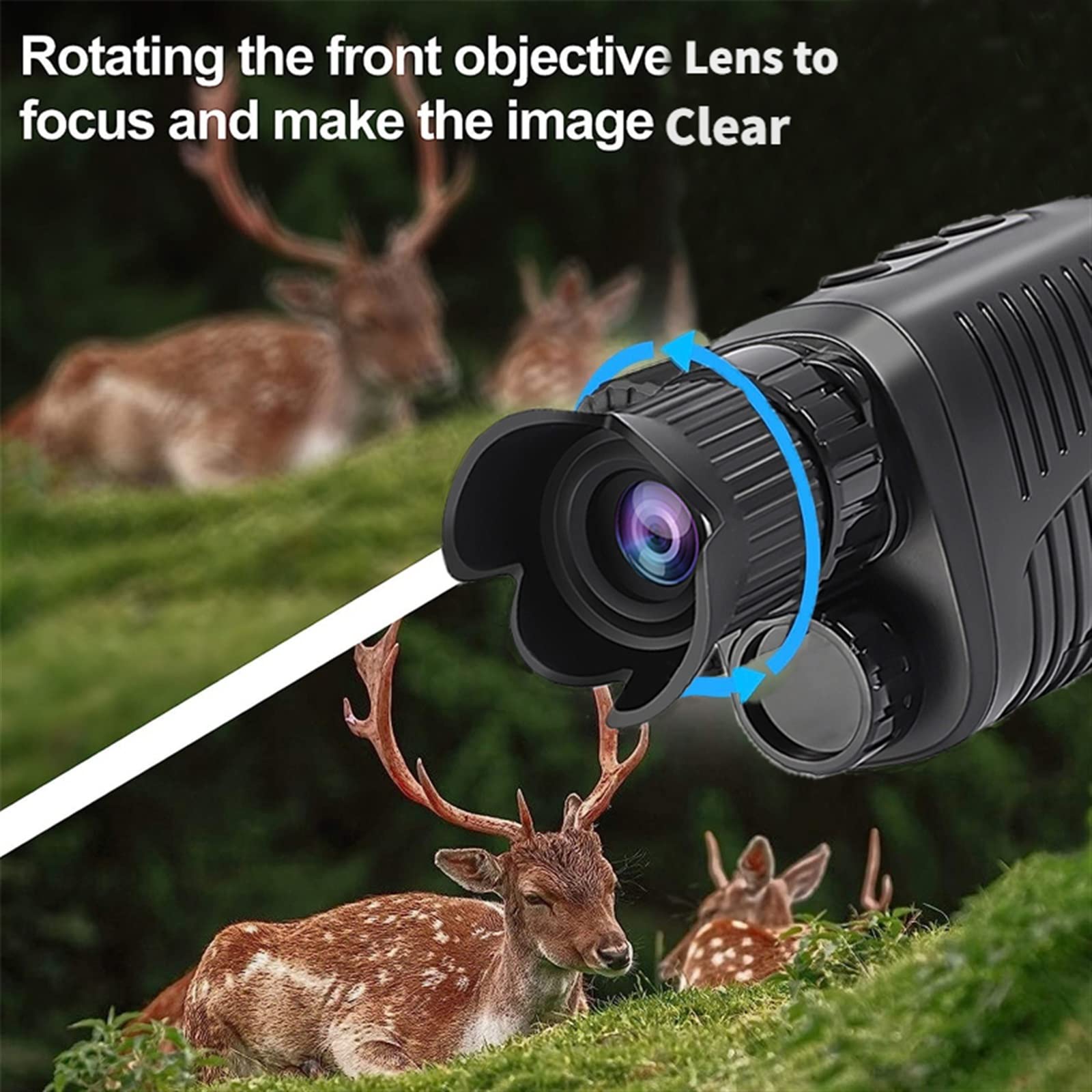 Monocolo Digitale Per Visione Notturna Con Zoom 16x, IR 3W, Portata 800m, Per Campeggio E Osservazione Fauna