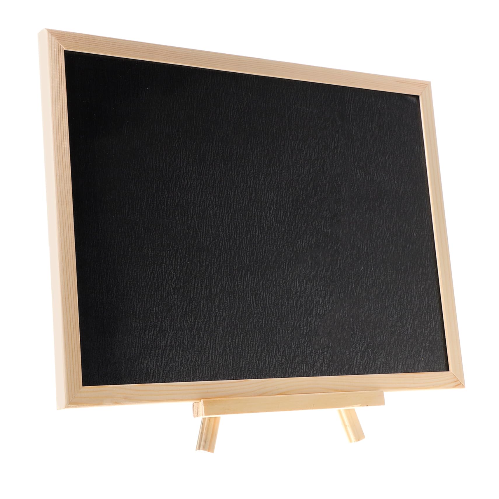 Kreidetafel Memotafel aus Korkholz mit Ständer Schwarz zum Beschriften mit Kreide für Geschäft und Hochzeit