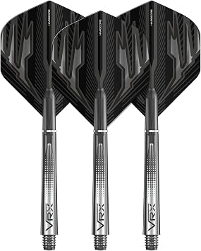 RED Dragon Dart Flight & Stems Combo - 4 Sets of Standard Flights and 4 Sets of Medium VRX Stems Per Pack