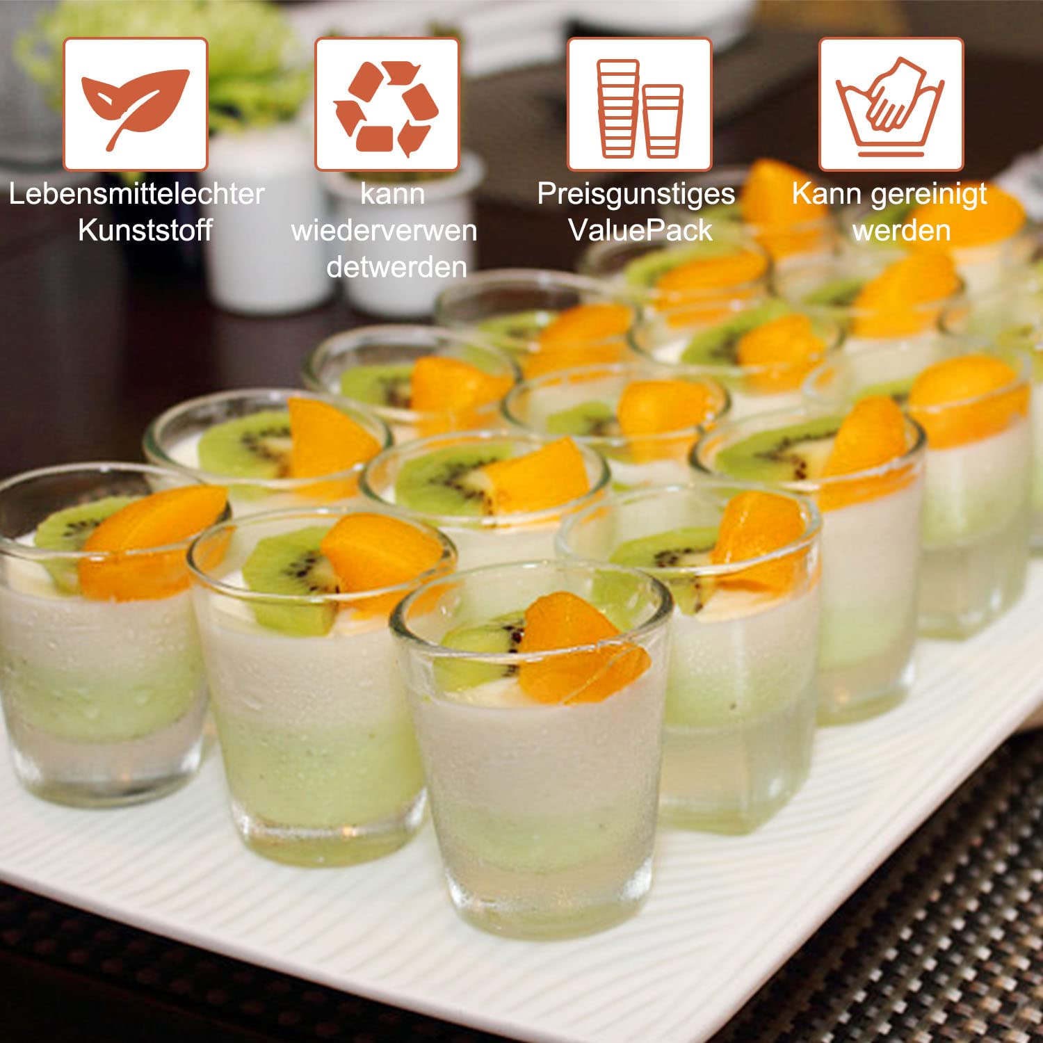 Bicchierini Finger Food Trasparenti Da 30ml - 100 Pezzi Riutilizzabili Per Feste, Matrimoni E Compleanni - Foto 9