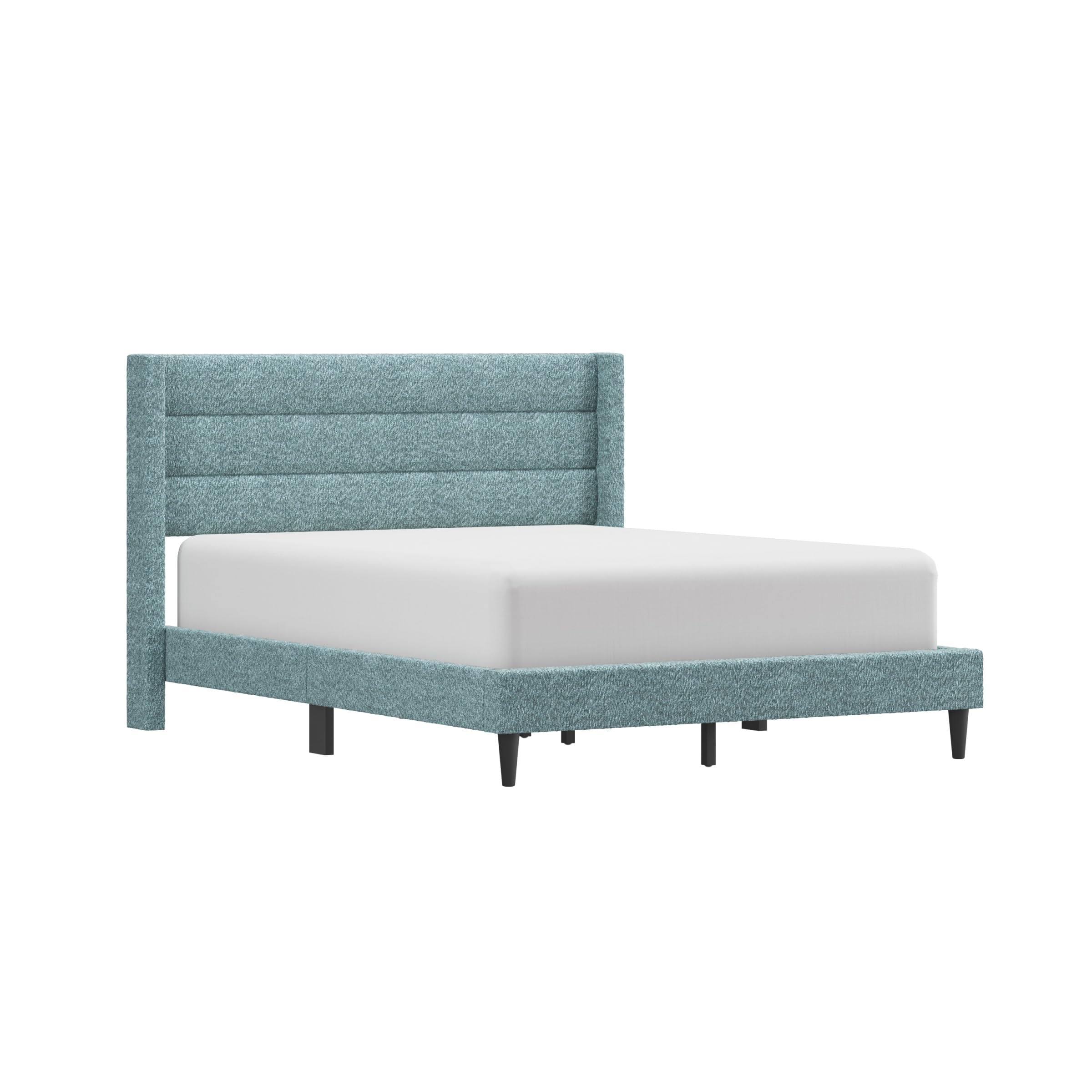 Hillsdale, Demore Queen Upholstered Bed, Light Aqua Blue