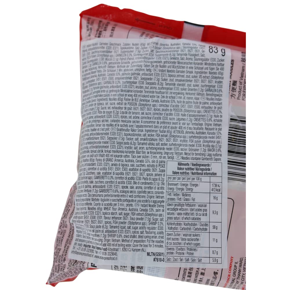 ACE+ Mi Lau Thai Instant Noodle Gamberetti 30X83 Grammo - 2490 g