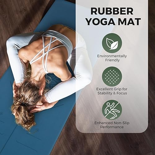 Miniatura 4 de Esterilla de yoga Esterilla de yoga Esterilla de ejercicio y fitness para hombres y mujeres con correa de transporte