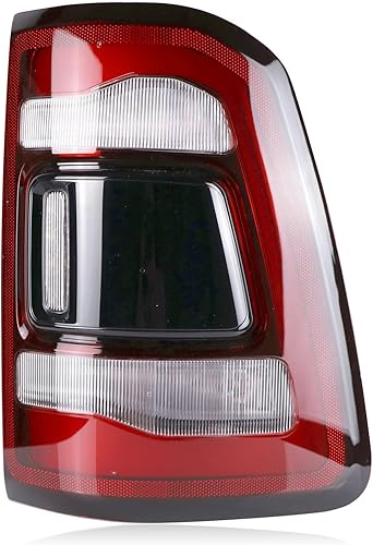Conjunto de luces traseras compatibles con Dodge Ram 1500 2019 2020 2021 2022 luces traseras del lado del pasajero, luz de freno trasera negra humo