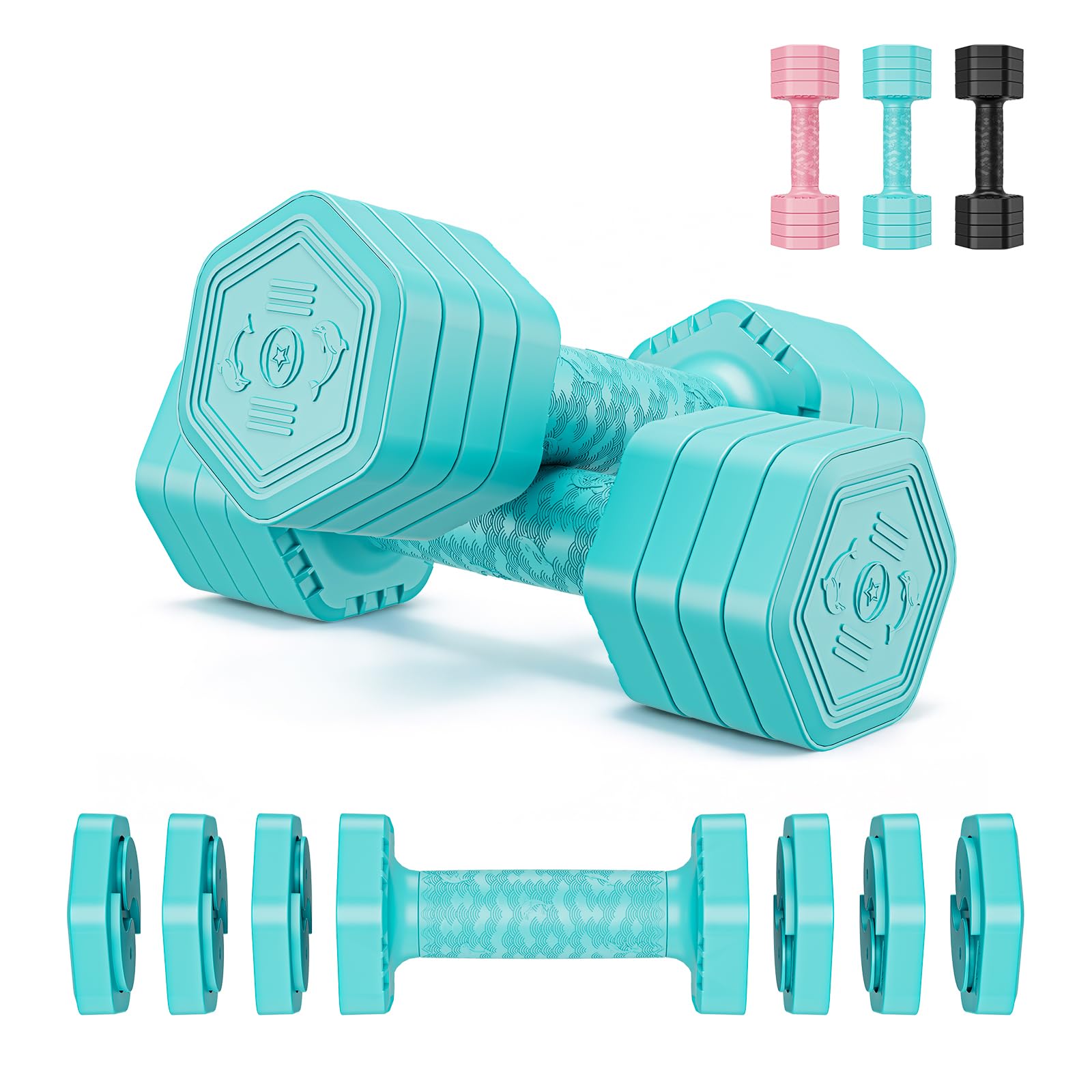 Dripex Weights Dumbbells Set 2.5kg 5kg 7.5kg Dumbbells Set Women
