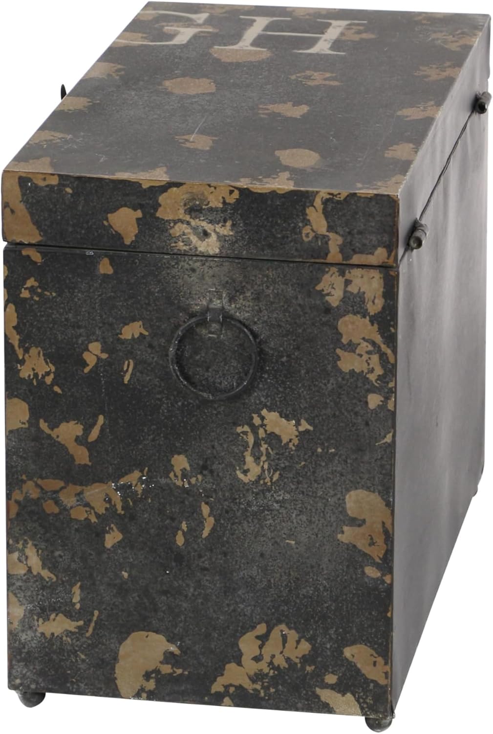 Deco 79 Metal Decorative Box Live Love Laugh Decorative Keepsake Boxes with Hinged Lid, Set of 3 Storage Boxes 16", 12", 9"W, Multi Colored